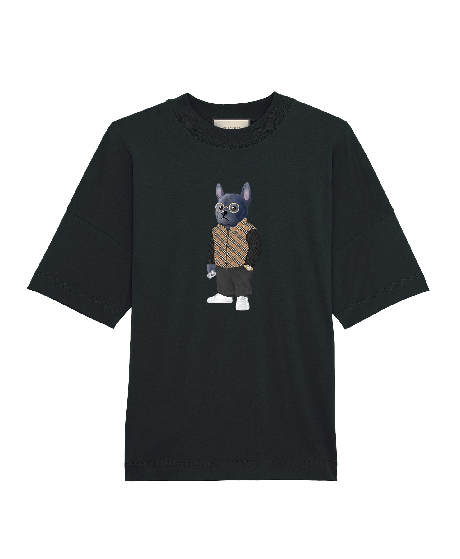 French Bulldog Oversize T-Shirt Black