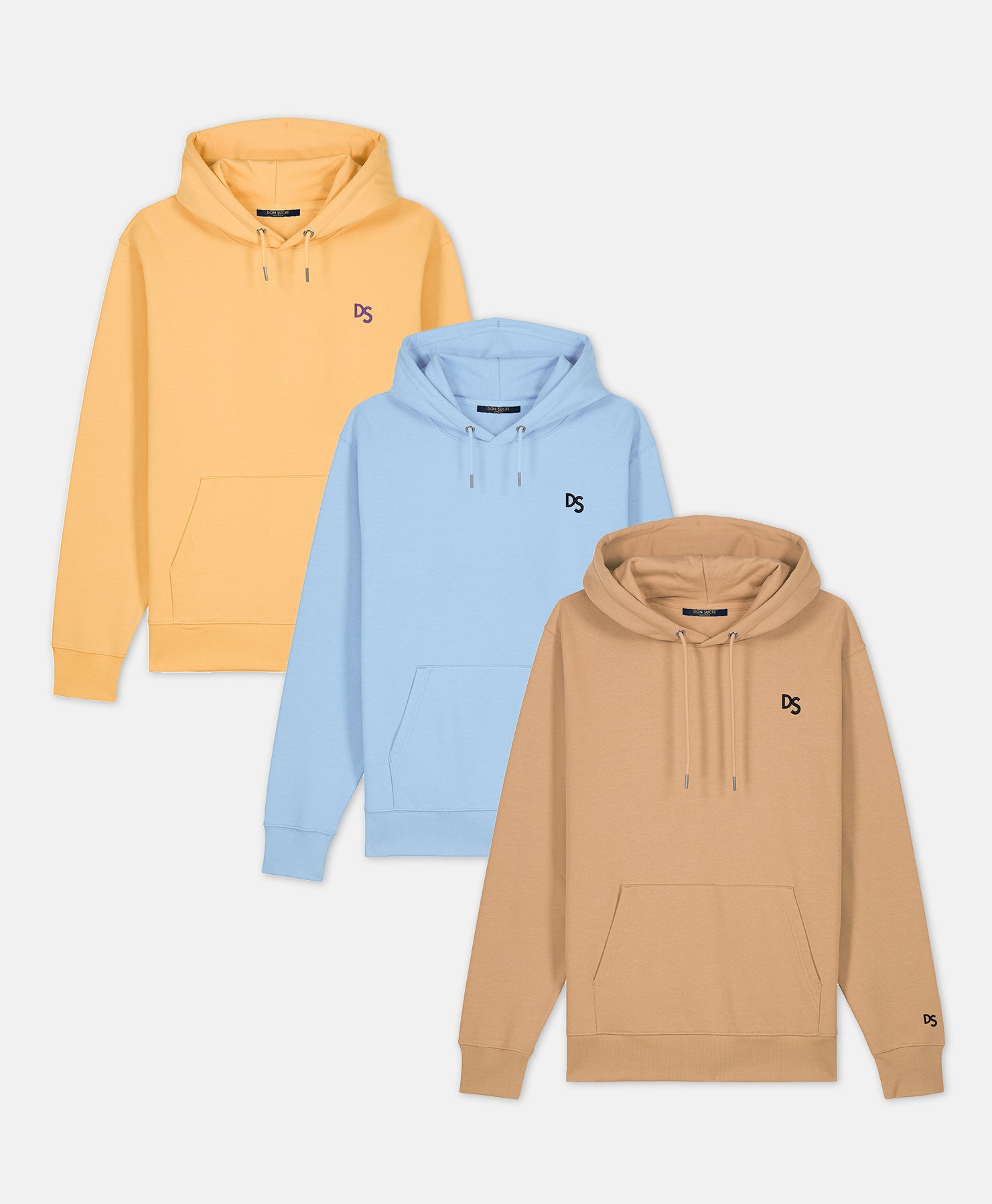 3-Pack Monogram Essential Hoodies