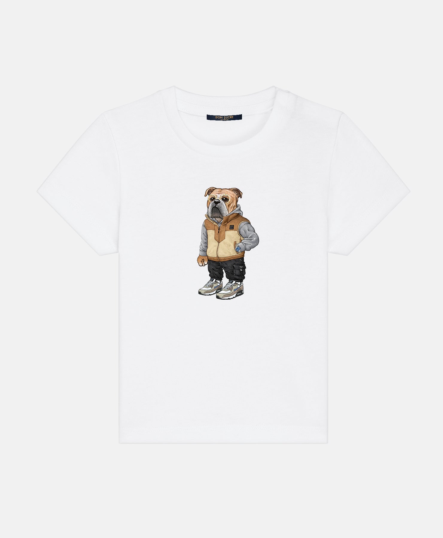 English Bulldog T-Shirt Kids White