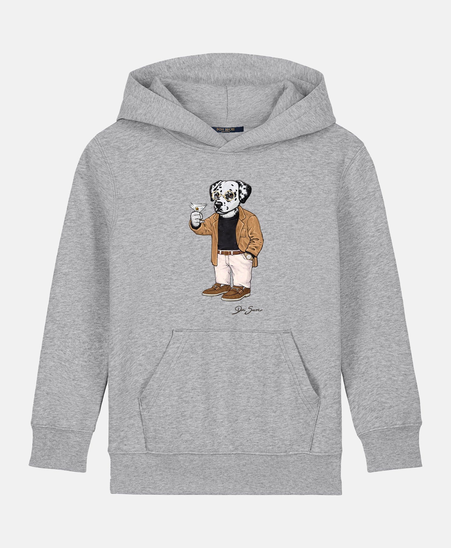 Dalmatian Hoodie Kids Heather Grey