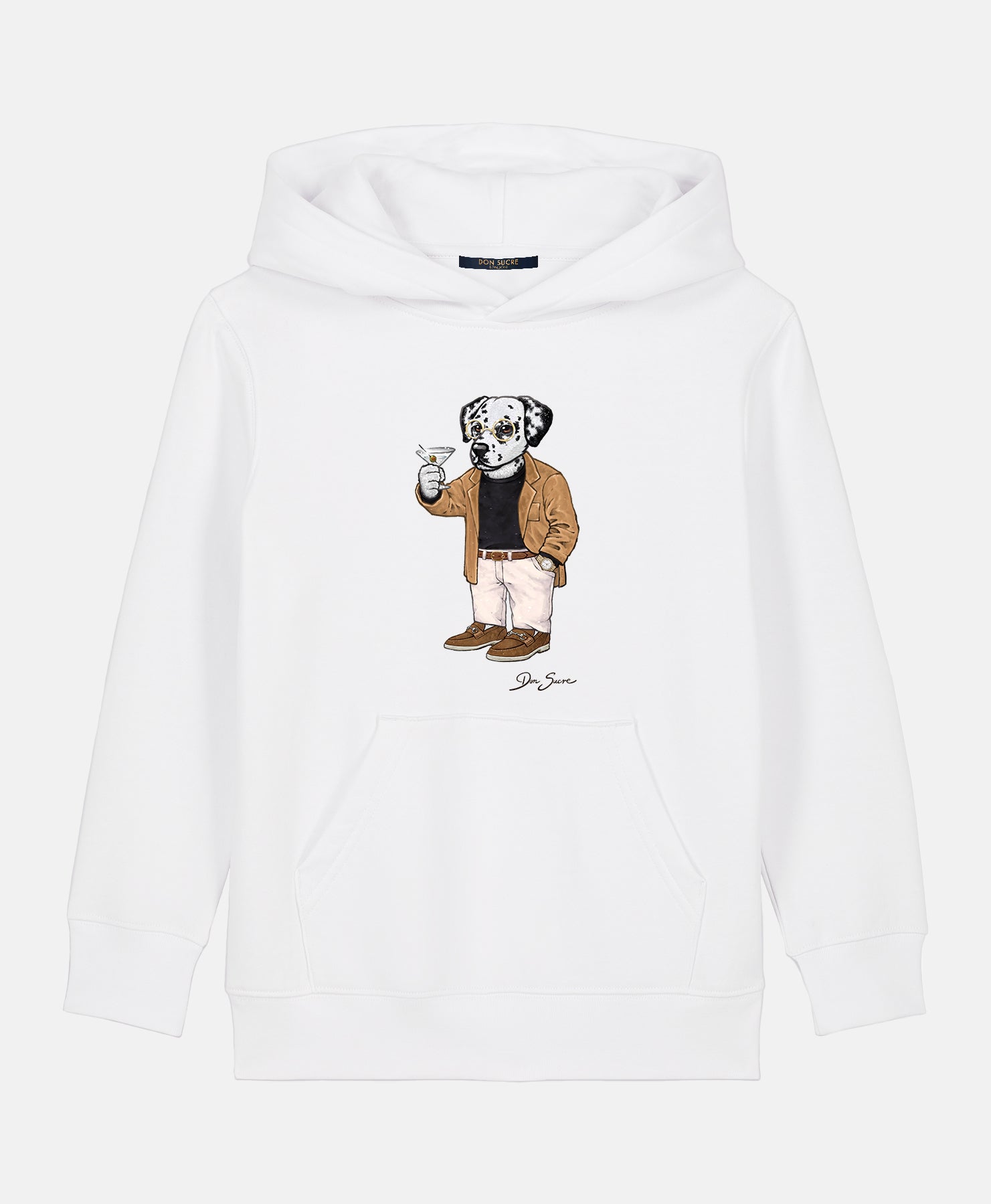 Dalmatian Hoodie Kids White