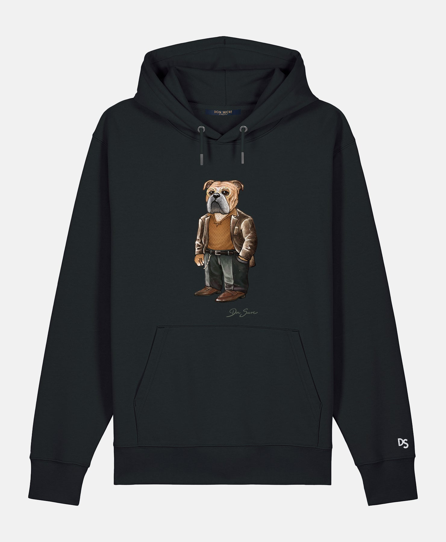 English Bulldog Hoodie Black