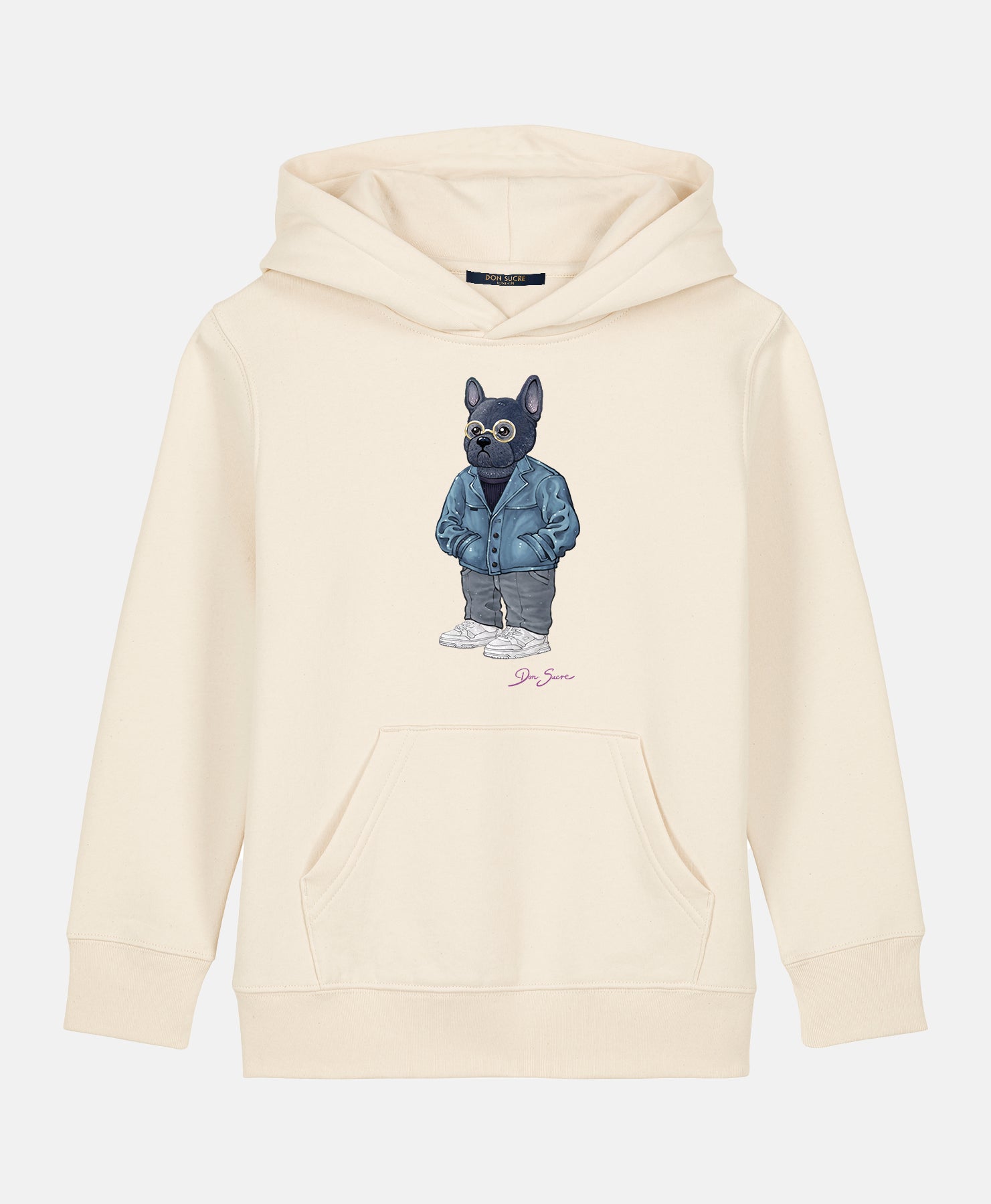 French Bulldog Hoodie Kids Natural Raw