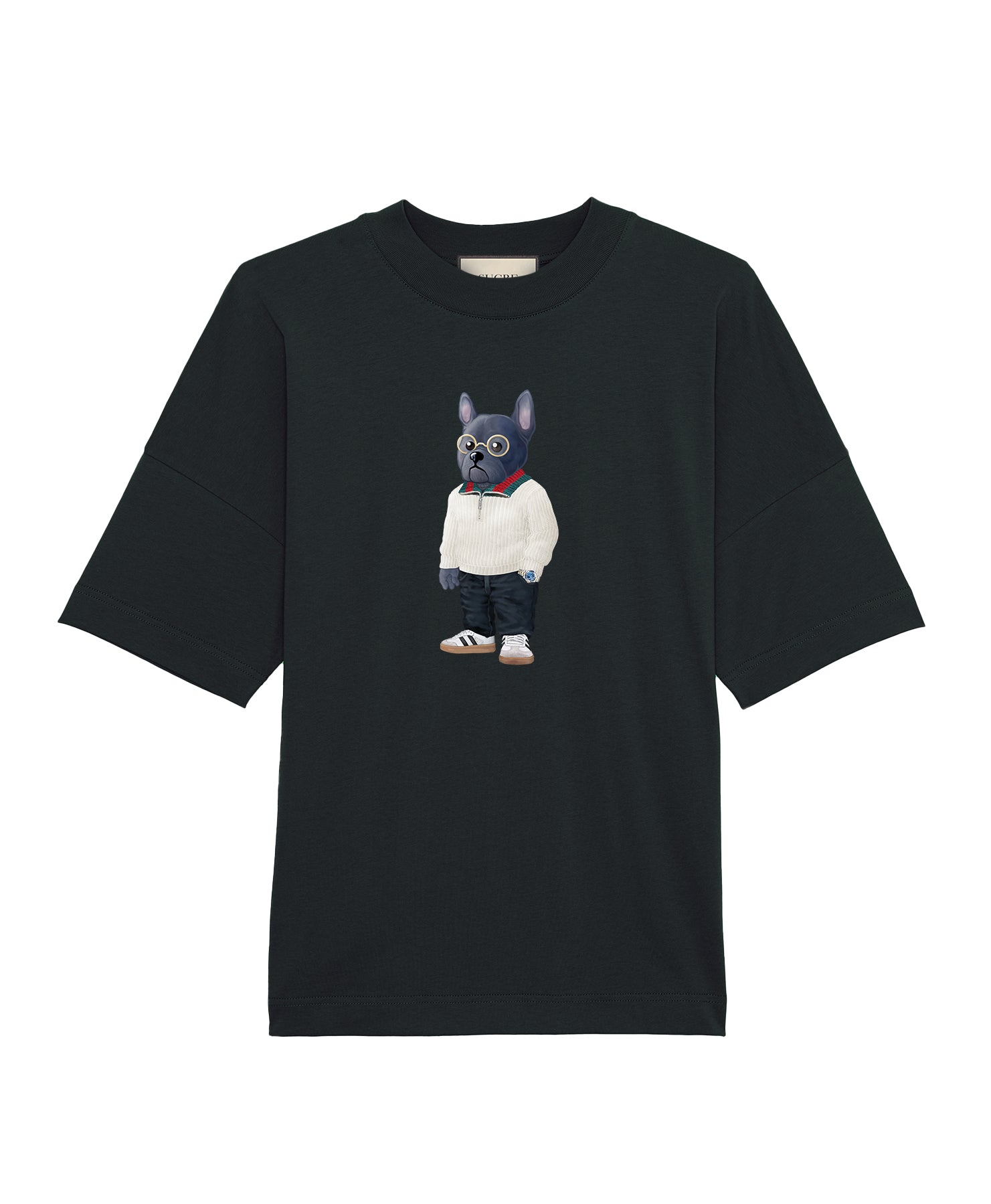 French Bulldog Oversize T-Shirt Black