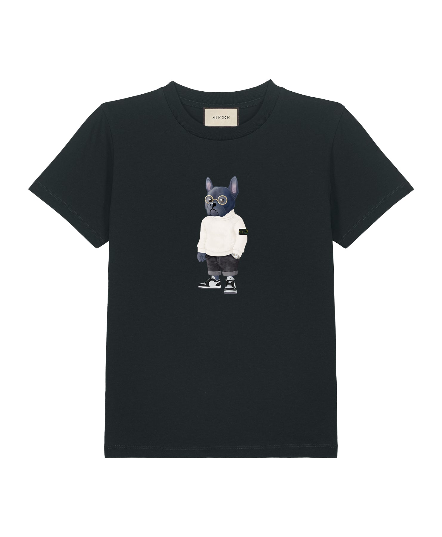 French I T-Shirt Kids Black