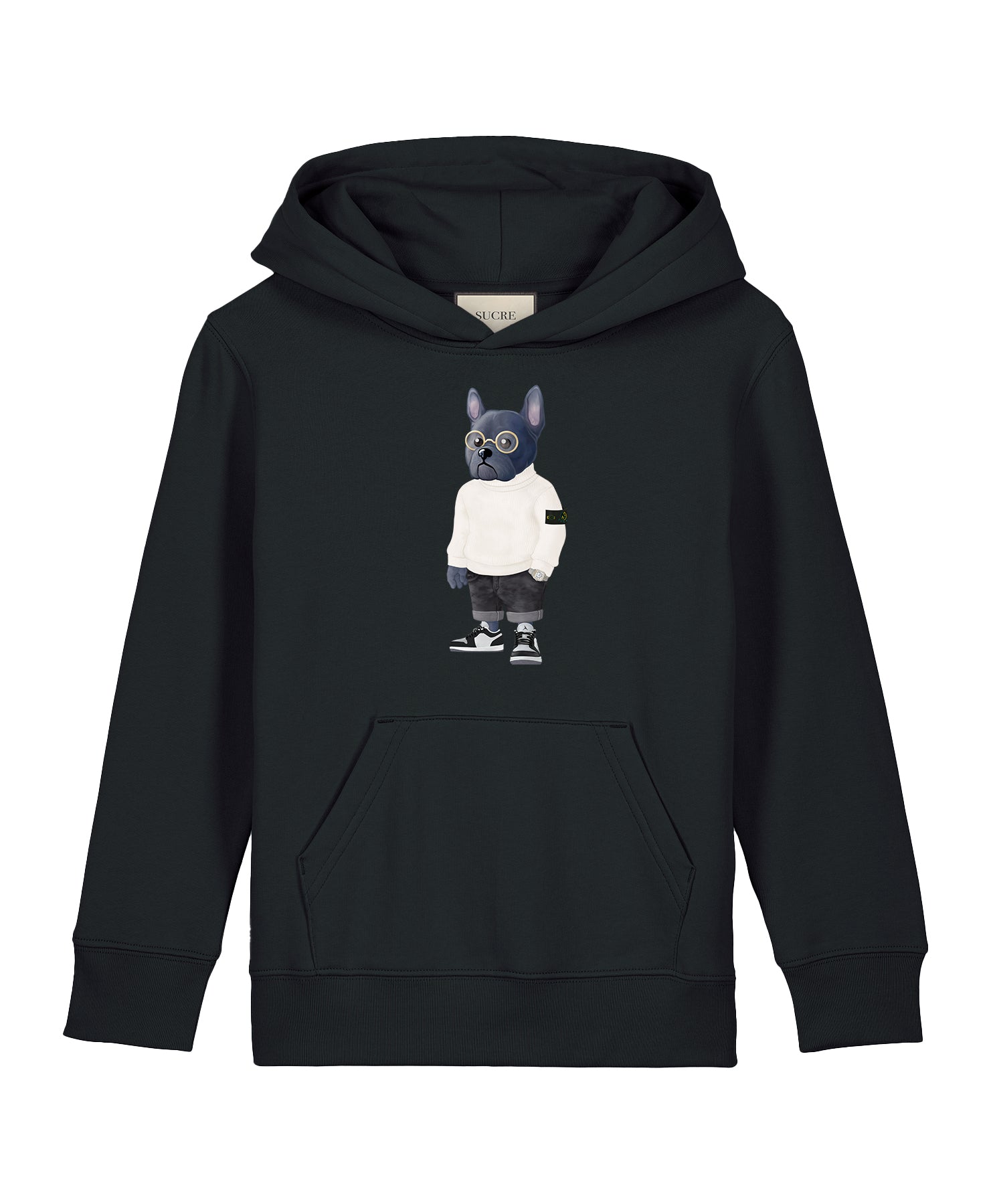 French I Hoodie Kids Black