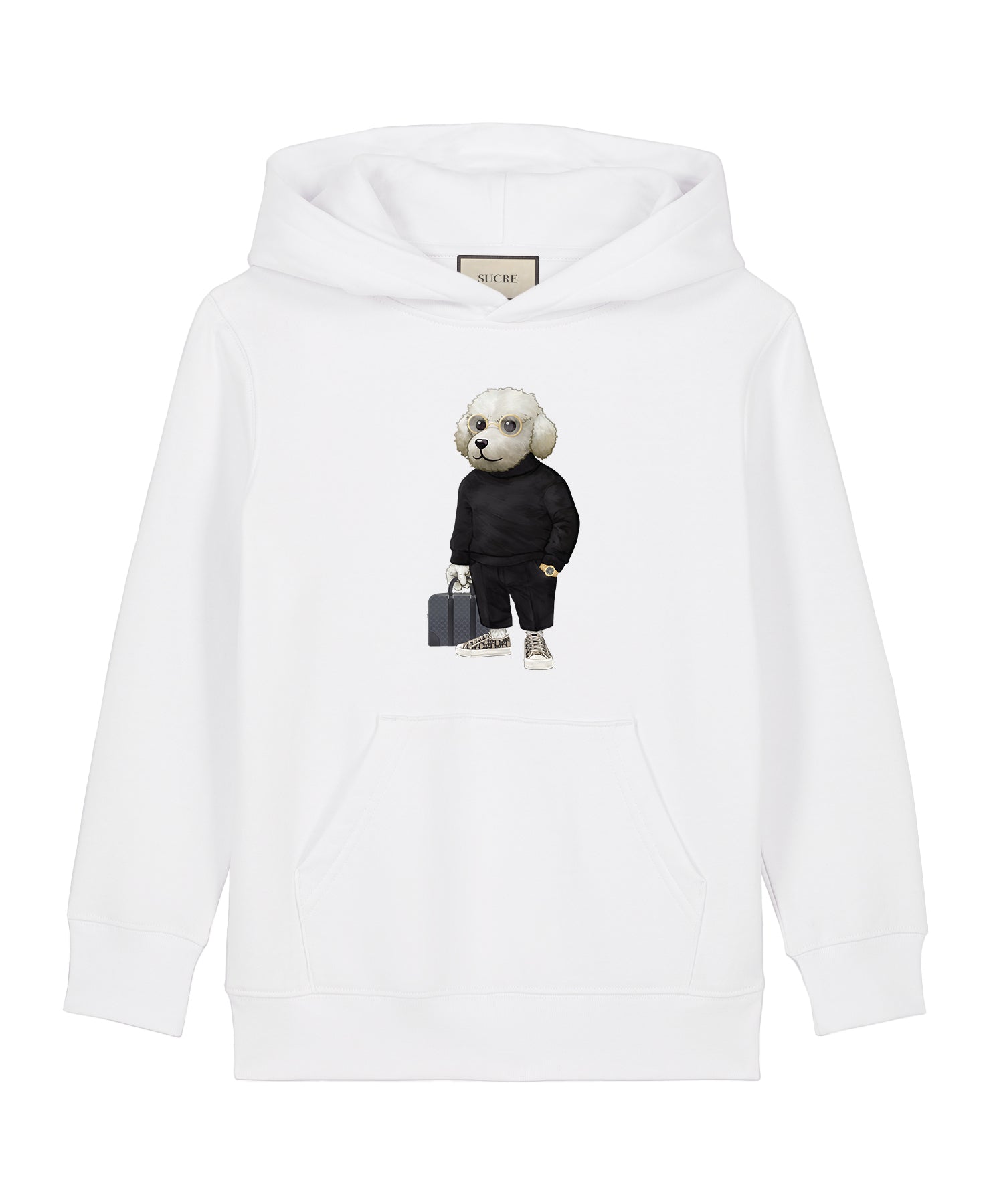 Poodle I Hoodie Kids White