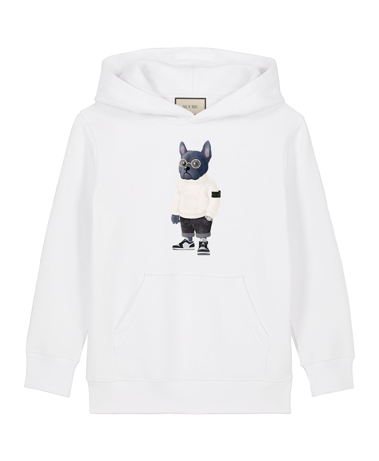 French I Hoodie Kids White