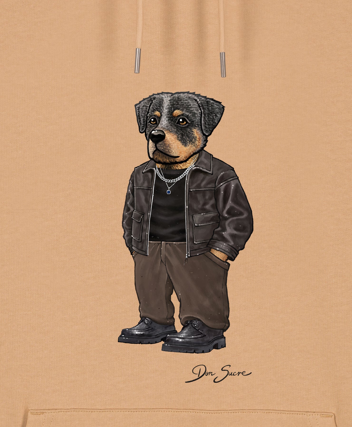 Rottweiler Hoodie Latte