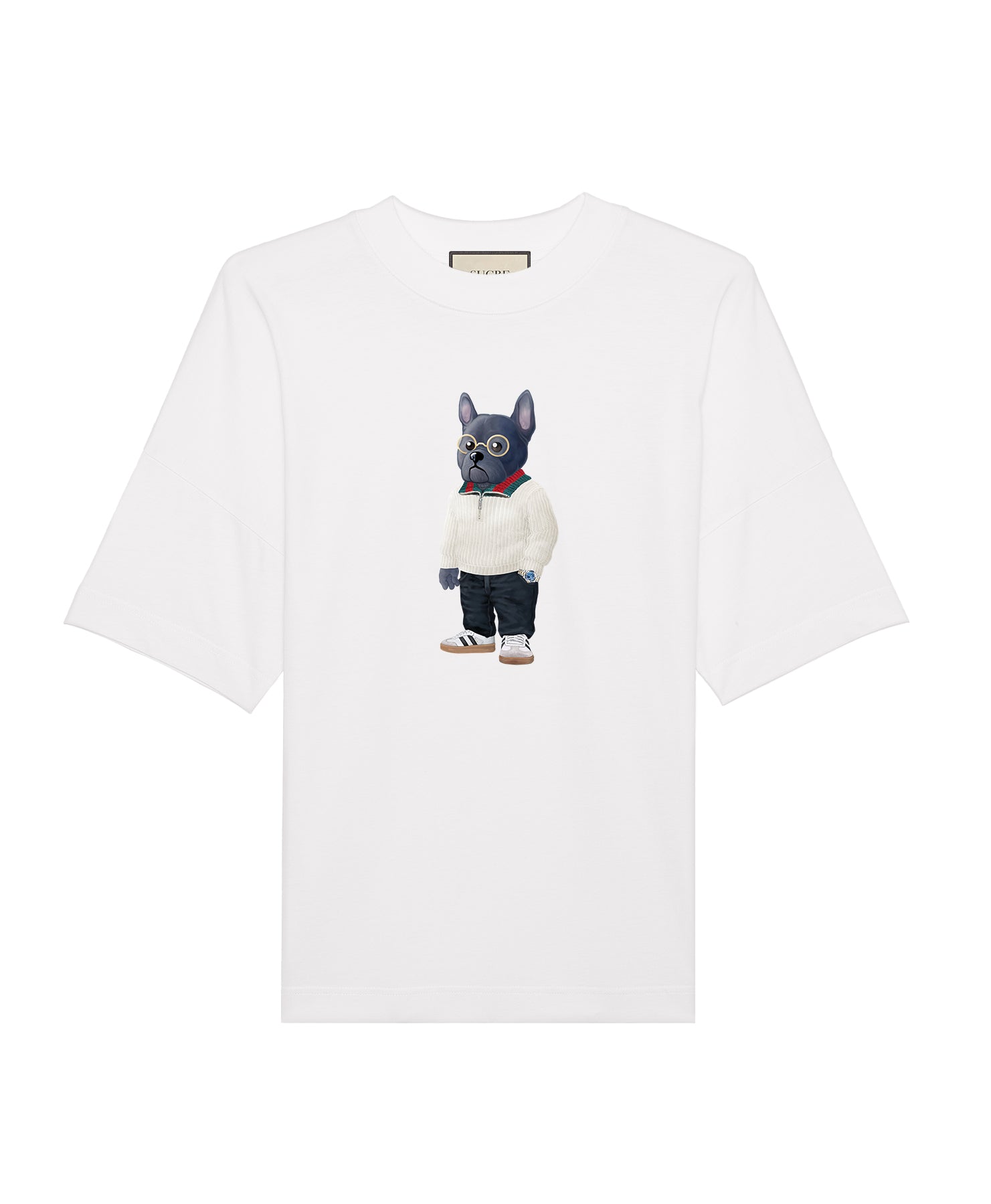 French Bulldog Oversize T-Shirt White